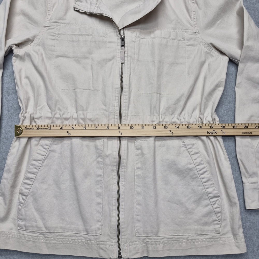 Gap Utility Field Jacket Womens S Beige Full Zip Drawstring Waist Anorak - Picture 14 of 16